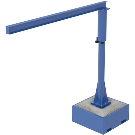 Vestil Portable Jib, Concrete Base, 10 ft., 250 JIB-CB-25-10-10-BC